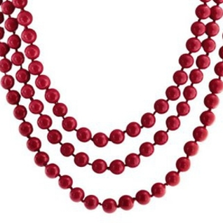 Колье PAPAYA JAM Necklace Long Black/White/Red 	