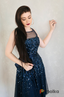 Возьмите Вечернее выпускное платье темно синее напрокат (Фото 6) в Москве