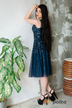 Возьмите Вечернее выпускное платье темно синее напрокат (Фото 3) в Москве