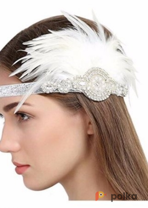 Возьмите Повязка на голову Cara couture Headband Flech Gatsby White напрокат (Фото 1) в Москве