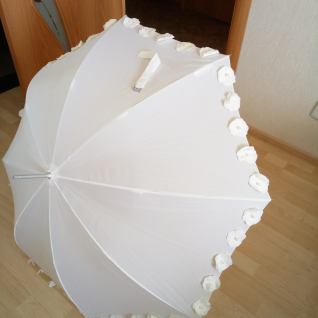 Зонтик свадебный белый