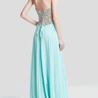 Платье Terani Couture Nude Tiffany Blue Gown