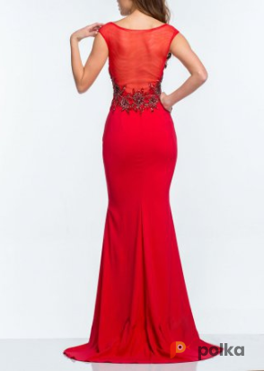 Возьмите Платье Terani Couture Red Gown iIlusion Open Back напрокат (Фото 3) в Москве