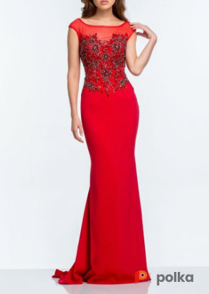 Возьмите Платье Terani Couture Red Gown iIlusion Open Back напрокат (Фото 1) в Москве