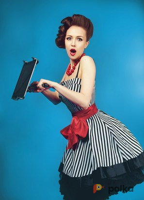 Возьмите Костюм для фотосессии: платье ПОЛОСАТЫЙ РЕЙС. Размеры 42, 44 напрокат (Фото 1) в Москве