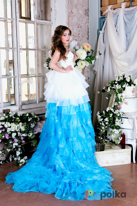 Возьмите Голубое платье со шлейфом  напрокат (Фото 3) в Санкт-Петербурге