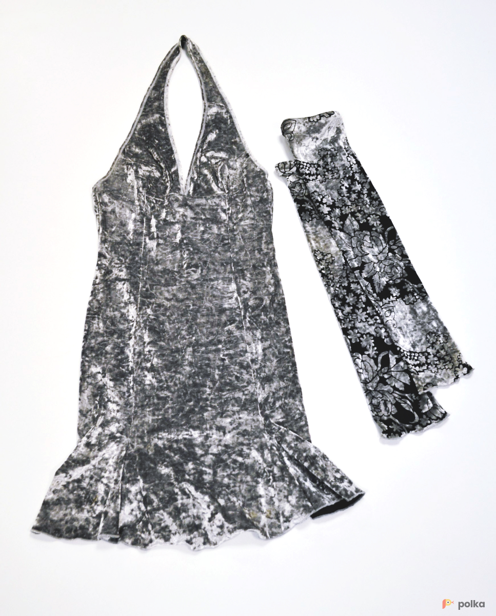 Возьмите Серебряное бархатное платье напрокат (Фото 2) в Санкт-Петербурге