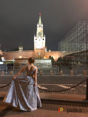 Возьмите Нежное бело-голубое платье в пол напрокат (Фото 5) в Москве