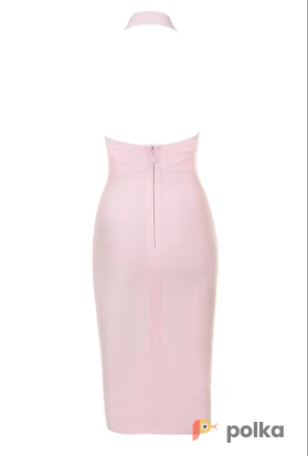 Возьмите Платье бандажное Herve Leger с глуб. декольте неж.розовое напрокат (Фото 10) в Санкт-Петербурге