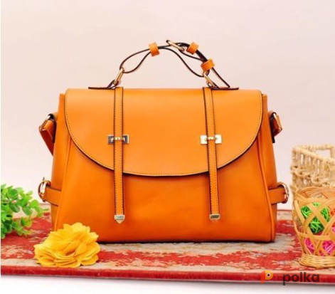 Возьмите Оранжевая сумка портфель кожаная напрокат (Фото 1) в Москве