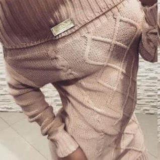 Мини платье шерстяное розовое