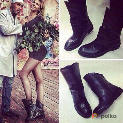 Возьмите Черные ботинки женские асимметричные напрокат (Фото 1) в Москве