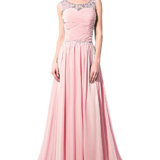 розовое пышное платье Шерри