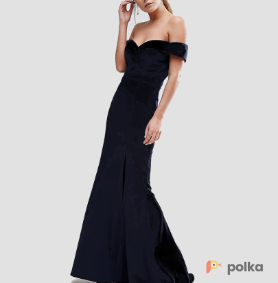 Возьмите Черное платье Jarlo Off Shoulder Slim Gown напрокат (Фото 1) в Москве