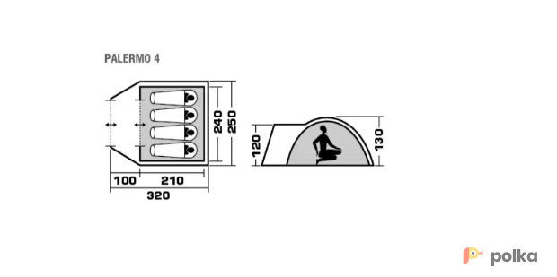 Возьмите  Палатка Тrеk Рlаnеt "Раlеrmо 4"  (от 1 до 4 человек)  напрокат (Фото 1) в Москве