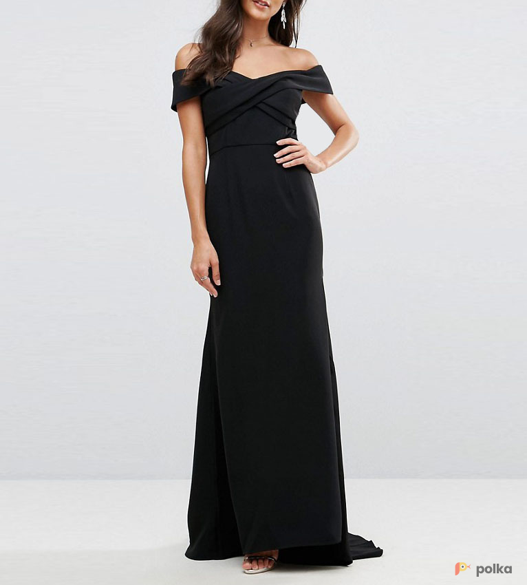 Возьмите Платье Jarlo Off Shoulder Slim Gown черное 44-46 напрокат (Фото 2) в Москве