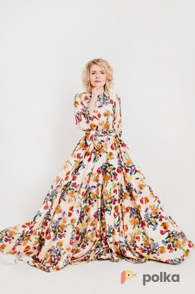 Возьмите Цветочное креповое платье расцветки dolce gabbana напрокат (Фото 2) в Москве