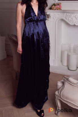 Возьмите Платье вечернее синее макси напрокат (Фото 1) в Москве