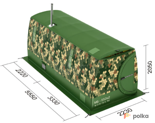 Возьмите Мобильная баня (Обогреваемая палатка) МБ-552 напрокат (Фото 2) в Москве
