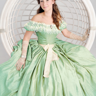 Нежное бальное платье с кринолином Вереск, размеры 44-48