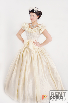 Возьмите Нежное историческое бальное платье, размер 42-44 напрокат (Фото 2) в Москве