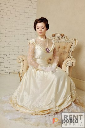 Возьмите Шикарное бально-историческое платье с кринолином, размер 44-48 напрокат (Фото 2) в Москве