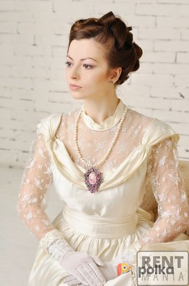 Возьмите Шикарное бально-историческое платье с кринолином, размер 44-48 напрокат (Фото 2) в Москве