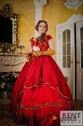 Возьмите Роскошное историческое бальное платье, размер 44-46 напрокат (Фото 2) в Москве