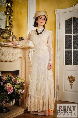 Возьмите Элегантное и нежное историческое кружевное платье, размер 42-44 напрокат (Фото 2) в Москве