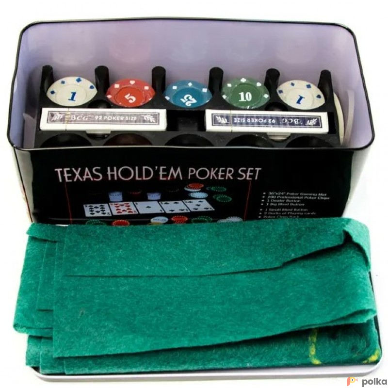 Возьмите Покер в металлической коробке "Texas Holdem Poker Set"  напрокат (Фото 2) В Краснодаре