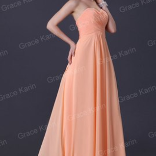 Платье Grace Karin кораллового цвета, размер 48-50