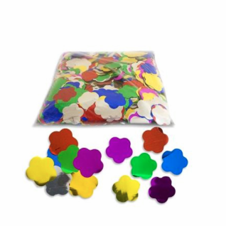 Металлизированное конфетти фигурное 40мм (Цветы)