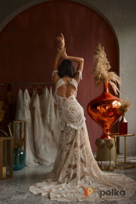 Возьмите Оригинальное свадебное платье в стиле Бохо напрокат (Фото 3) в Москве