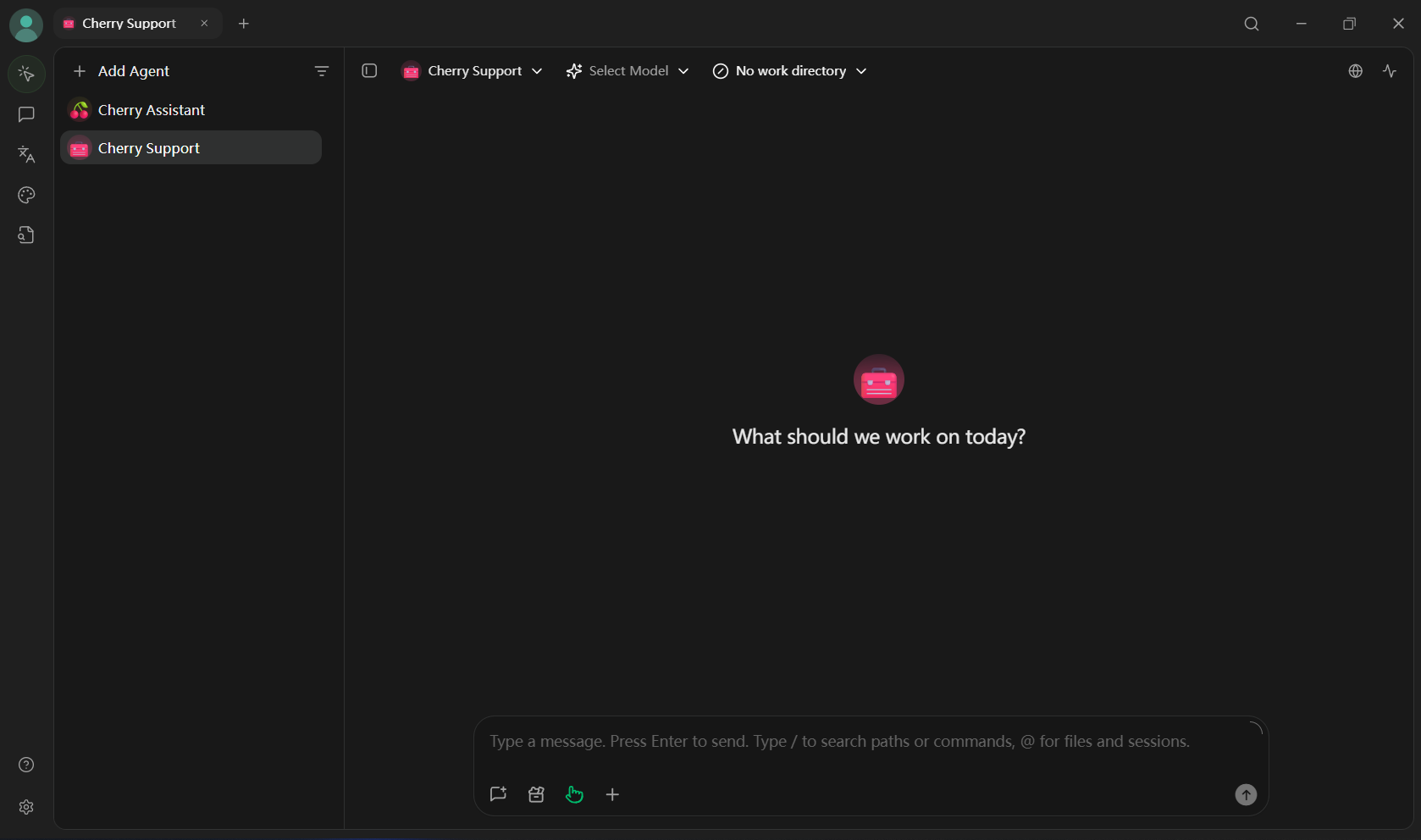 Главное окно Cherry Studio