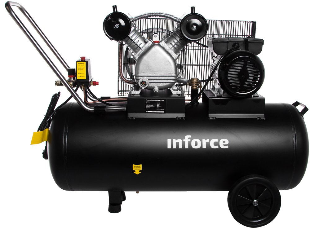 Ременной компрессор (100 л, 10 бар, 510 л/мин) Inforce BCX-100L 04-06-31
