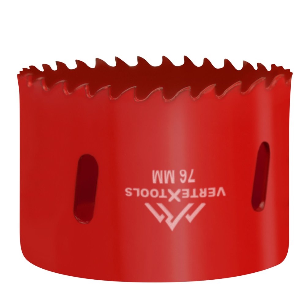 Коронка биметаллическая по металлу 76 мм vertextools 2525-76