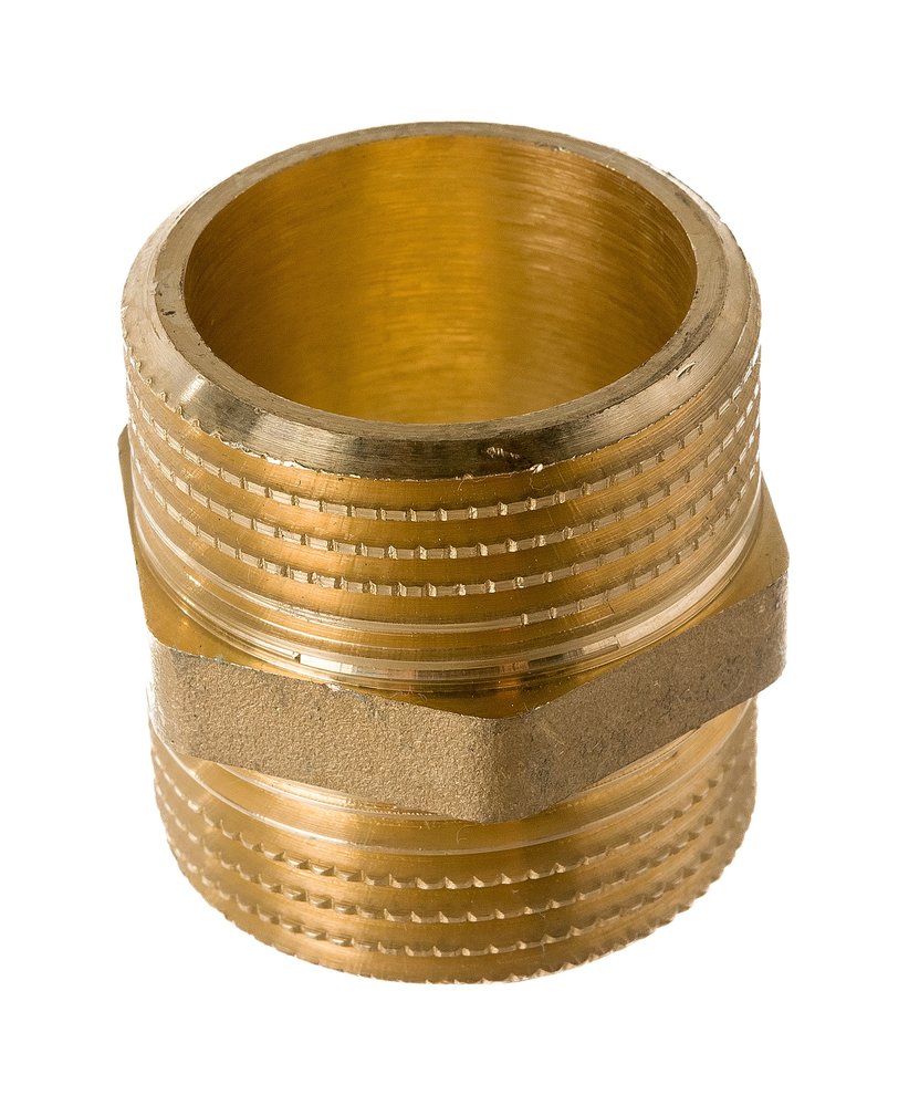 Ниппель прямой LD PRIDE DN25 (1') НР/НР латунь с биркой LD.65.511.25