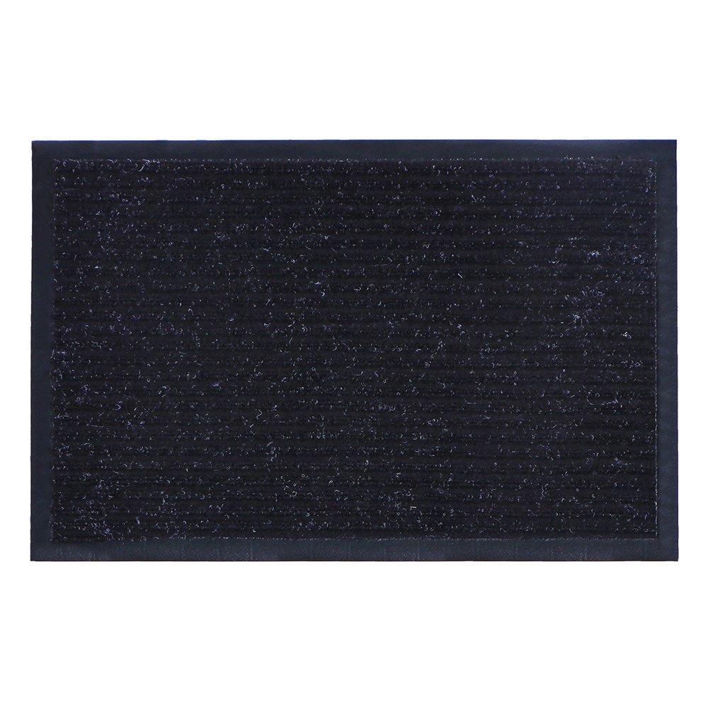 Грязезащитный коврик РемоКолор Ребро ПВХ, полиэстер, чёрный, 80x120 см 70-1-806