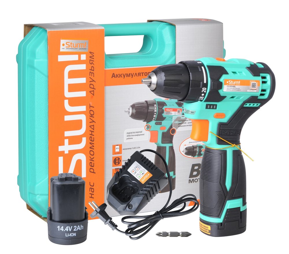 Аккумуляторный шуруповерт Sturm CD3514BL