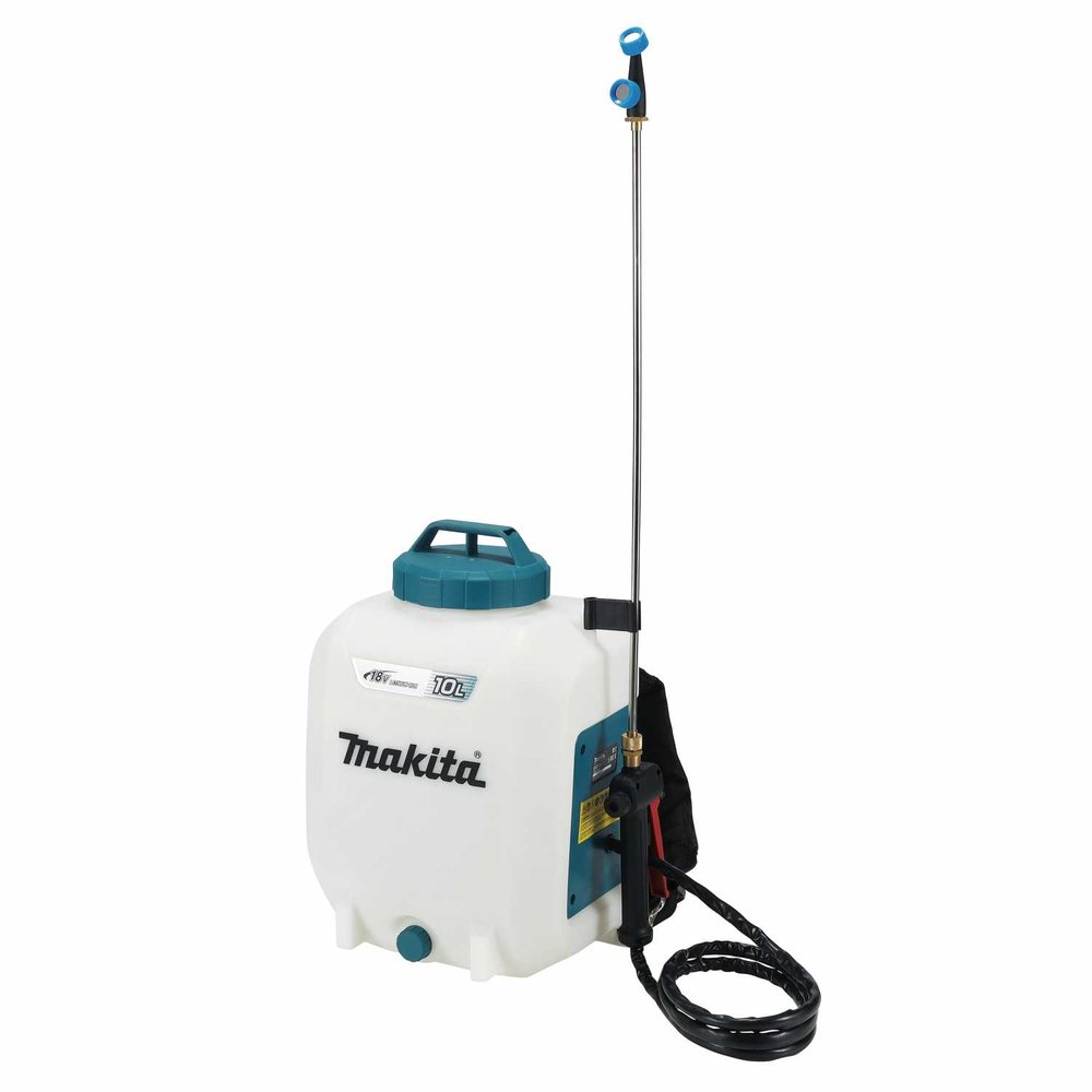 Опрыскиватель аккумуляторный Makita LXT 18 В, объем бака 10 л, 3 бар, шланг 1.7 м, двойная форсунка DUS108Z