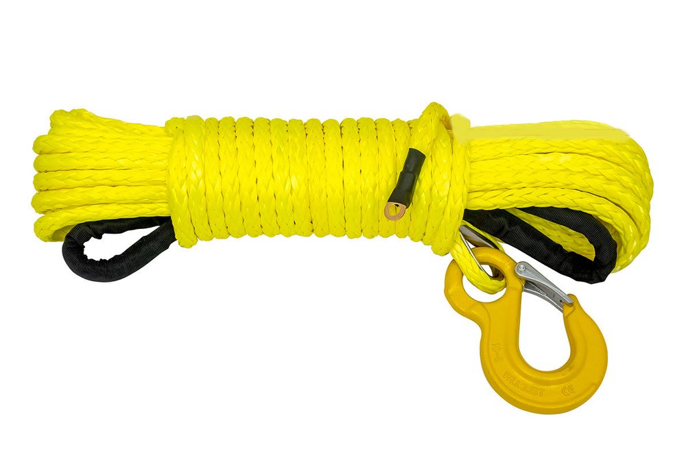 Трос синтетический 12 мм, 23 м, готовый для лебёдки РИФ Rope12mm23m