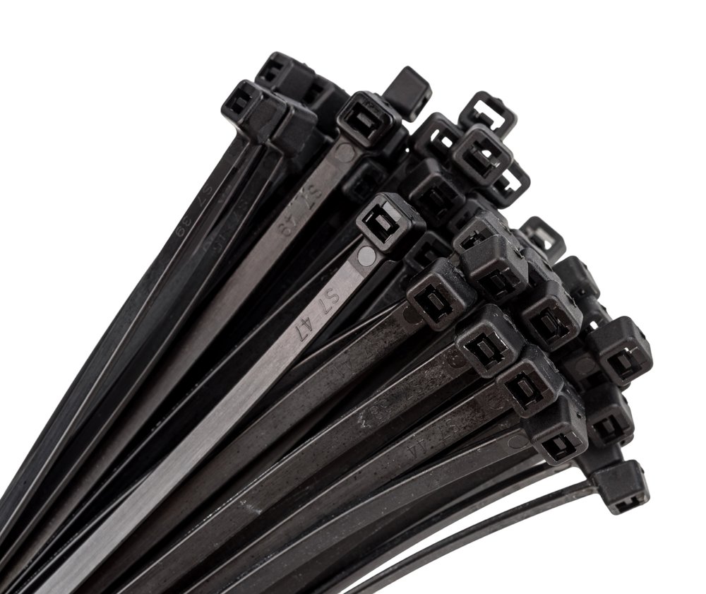 Хомут EKF 4.8х300 черный нейлон 100 шт. plc-cb-4.8x300