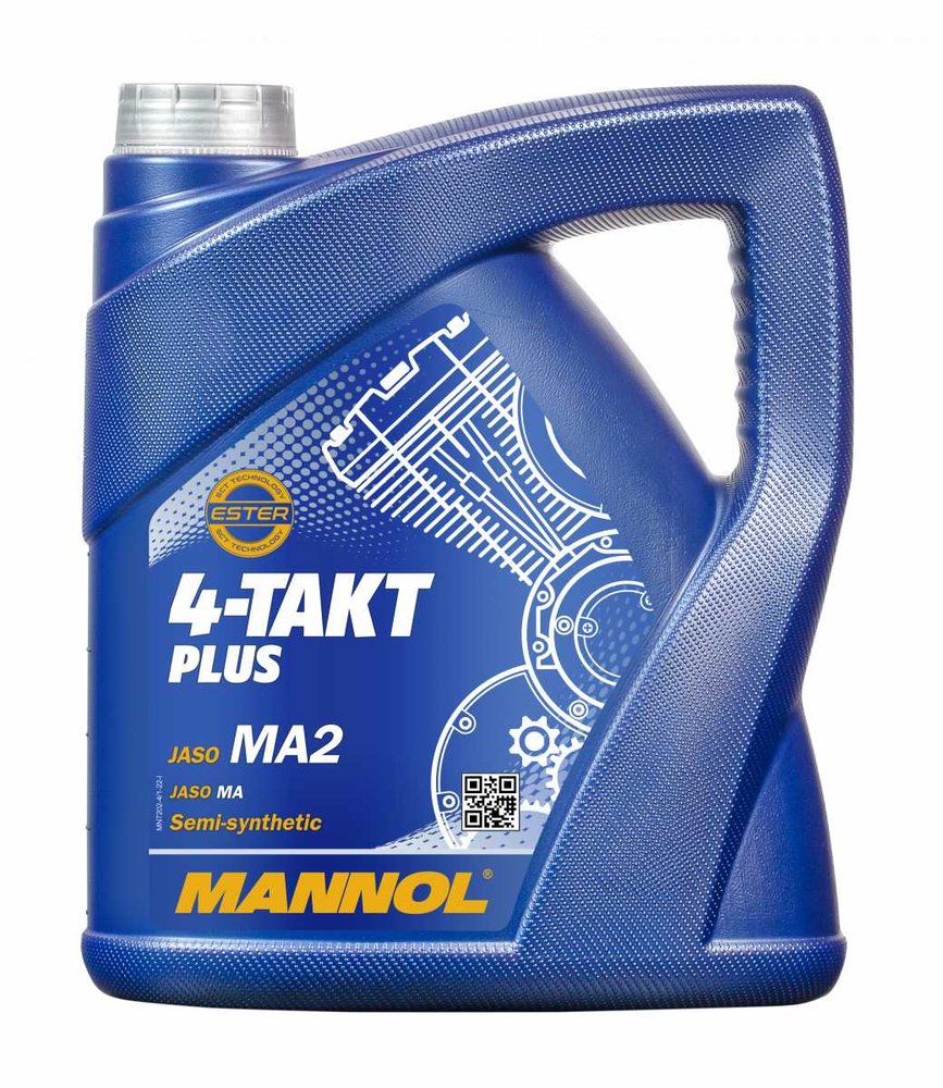 Масло моторное полусинтетическое 4-TAKT PLUS 10W40 4 л для мотоциклов 10W-40 MANNOL 1425