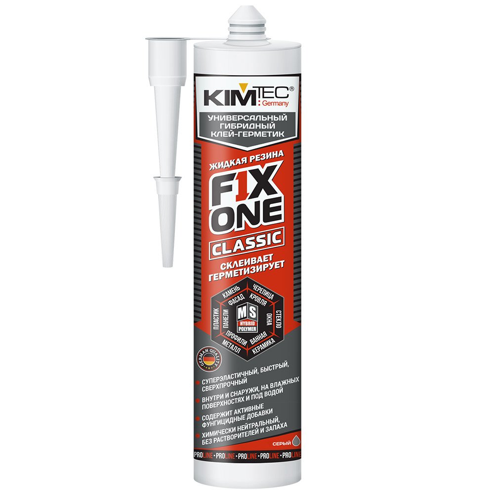 Клей-герметик KIM TEC MS FIX ONE серый, 290 мл 03-04-09 11608797