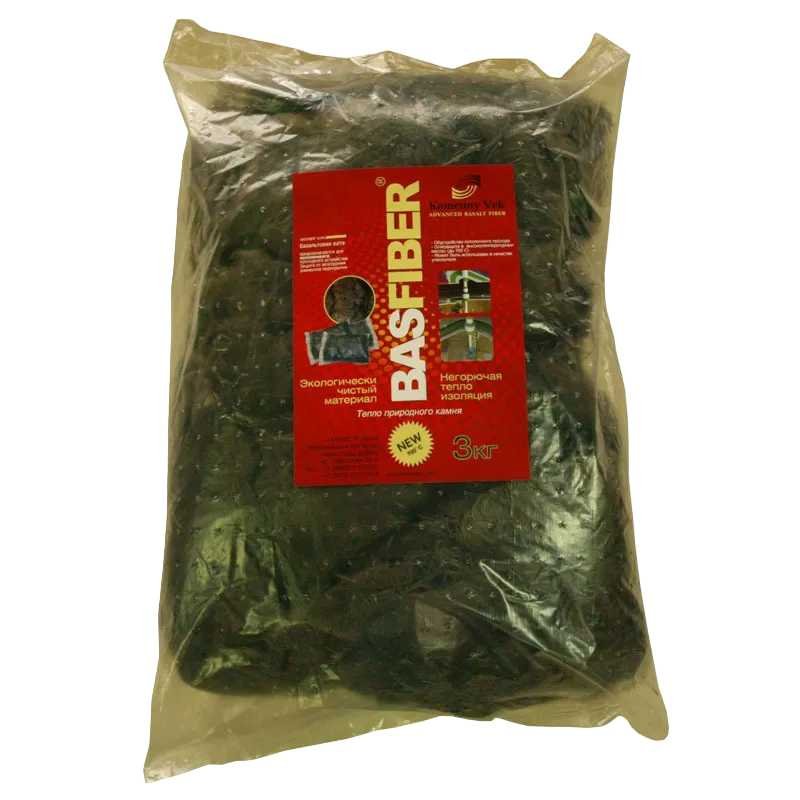 Базальтовая огнеупорная вата BASFIBER 700С, для печей, дымохода бани, 3 кг Вата Basfiber