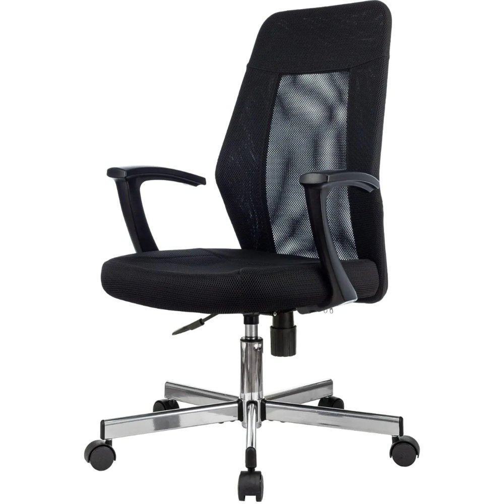 Кресло VB_EChair 225 DSL черный сетка/ткань хром
