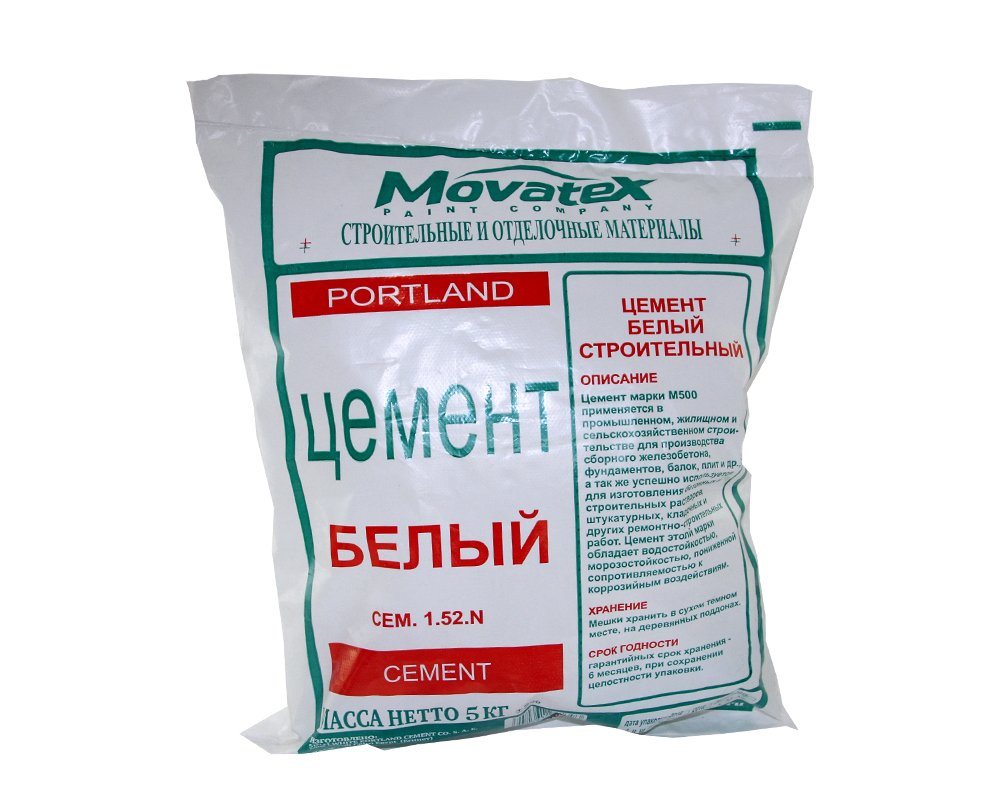 Цемент Movatex белый, 5 кг Т02383