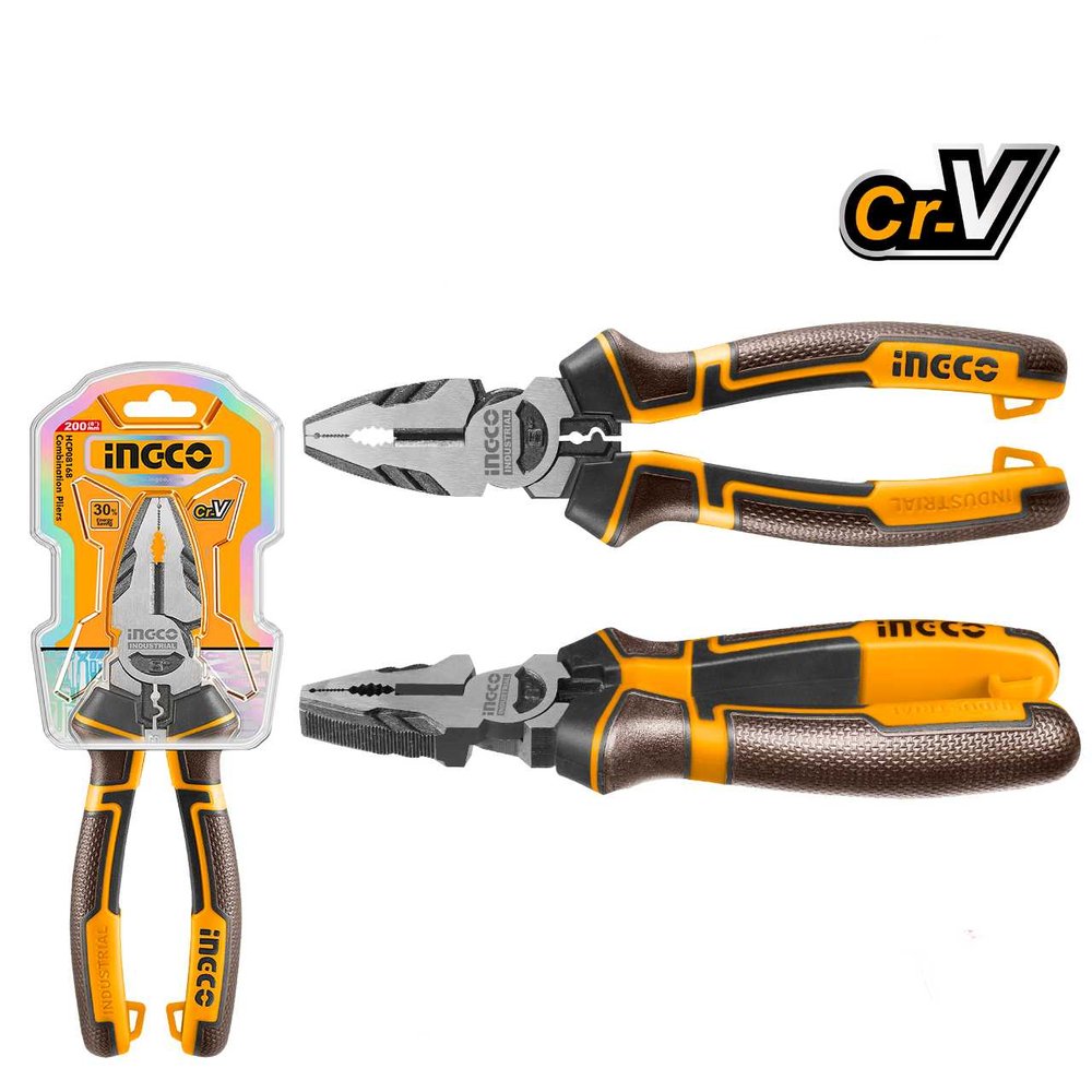 Комбинированные плоскогубцы INGCO 200мм INDUSTRIAL HHCP28200