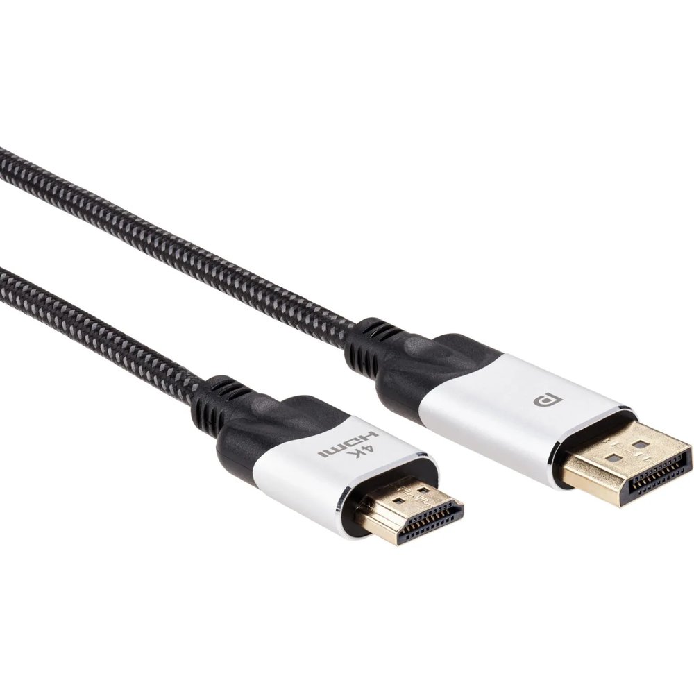 Кабель -переходник DisplayPort M->, HDMI M 4K@60Hz 1.8m VCOM (CG608M-1.8M)