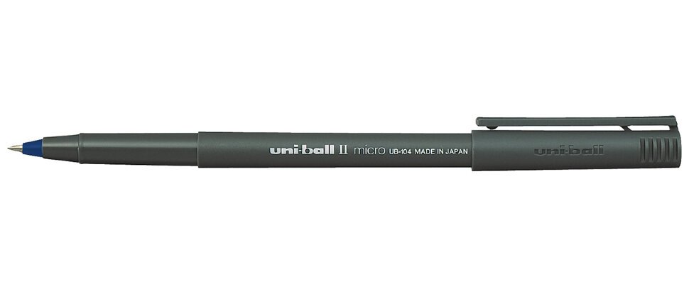 Ручка-роллер UNI Ball II Micro UB-104, синий, 0,5 мм, 1 шт. 66253